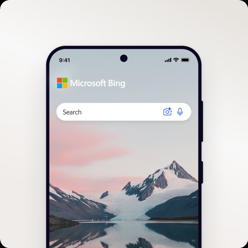 Bing 移动端搜索界面